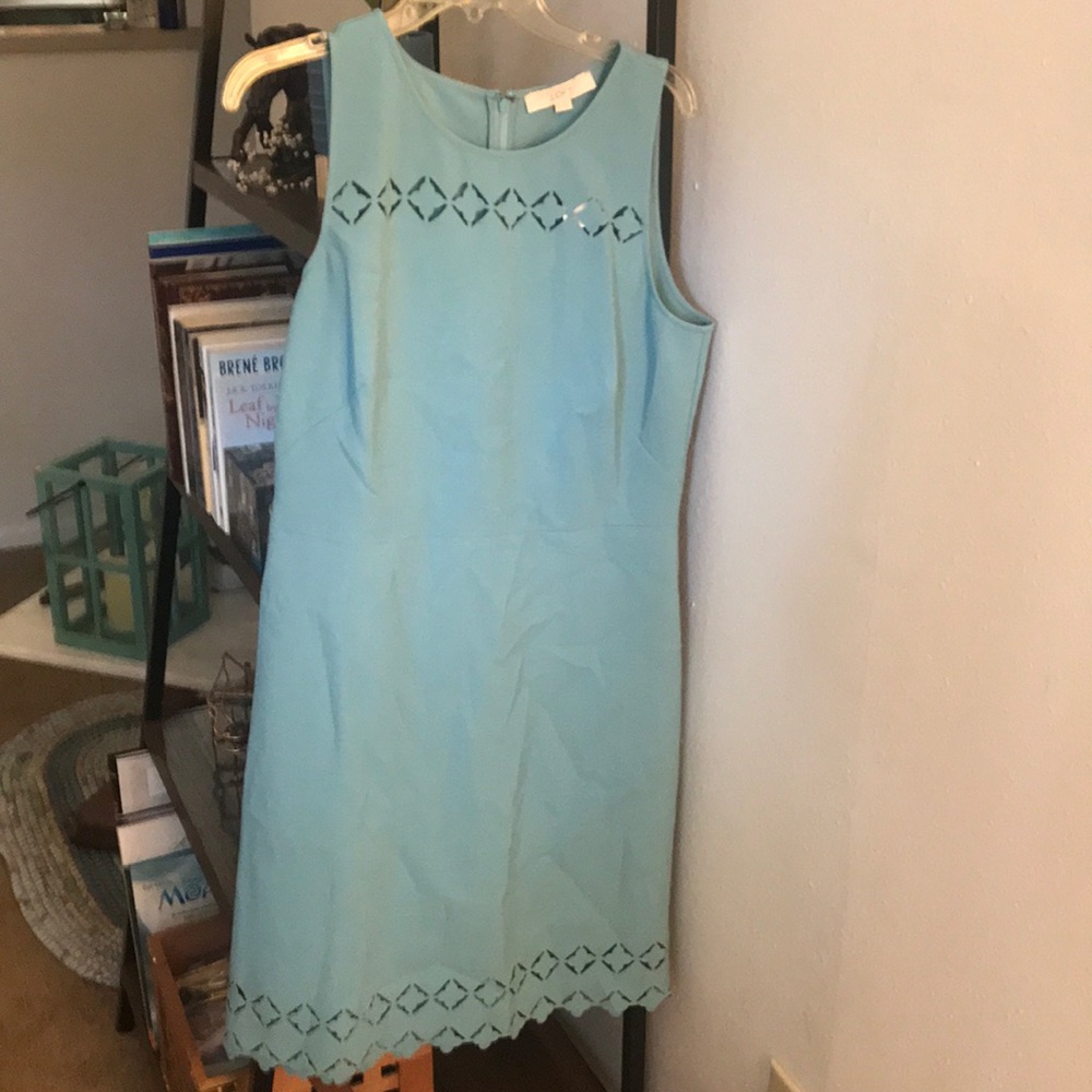 Loft blue green dress